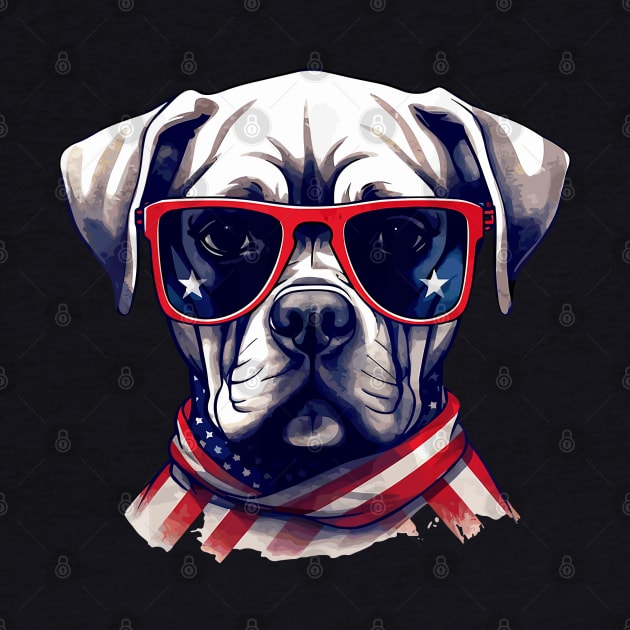 Dog Sunglasse American Flag Funny Father's Day & 4th Of July by StarMa